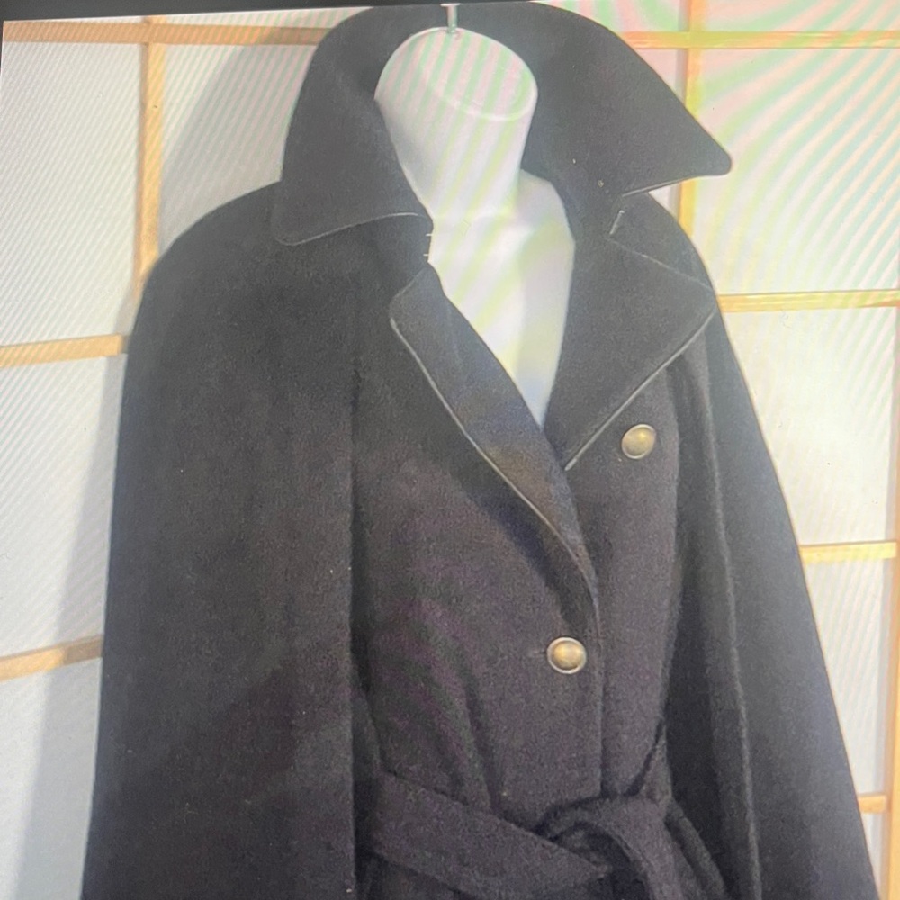 Banana Republic Black Wool Cape - Picture 5 of 12